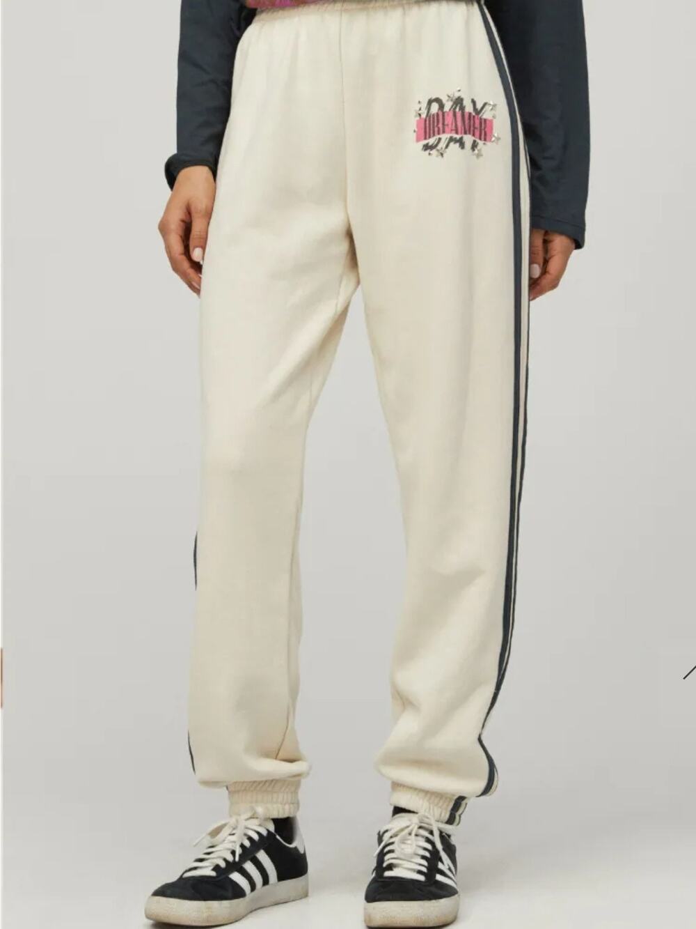 Daydreamer Star Studded Sweatpants in Beige Size XS